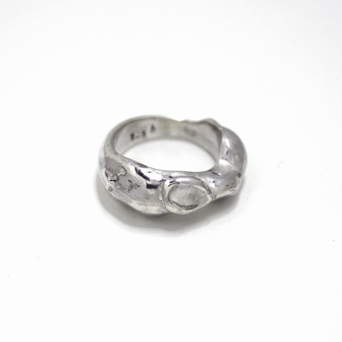 Meteorite Silver Ring by unbi studio