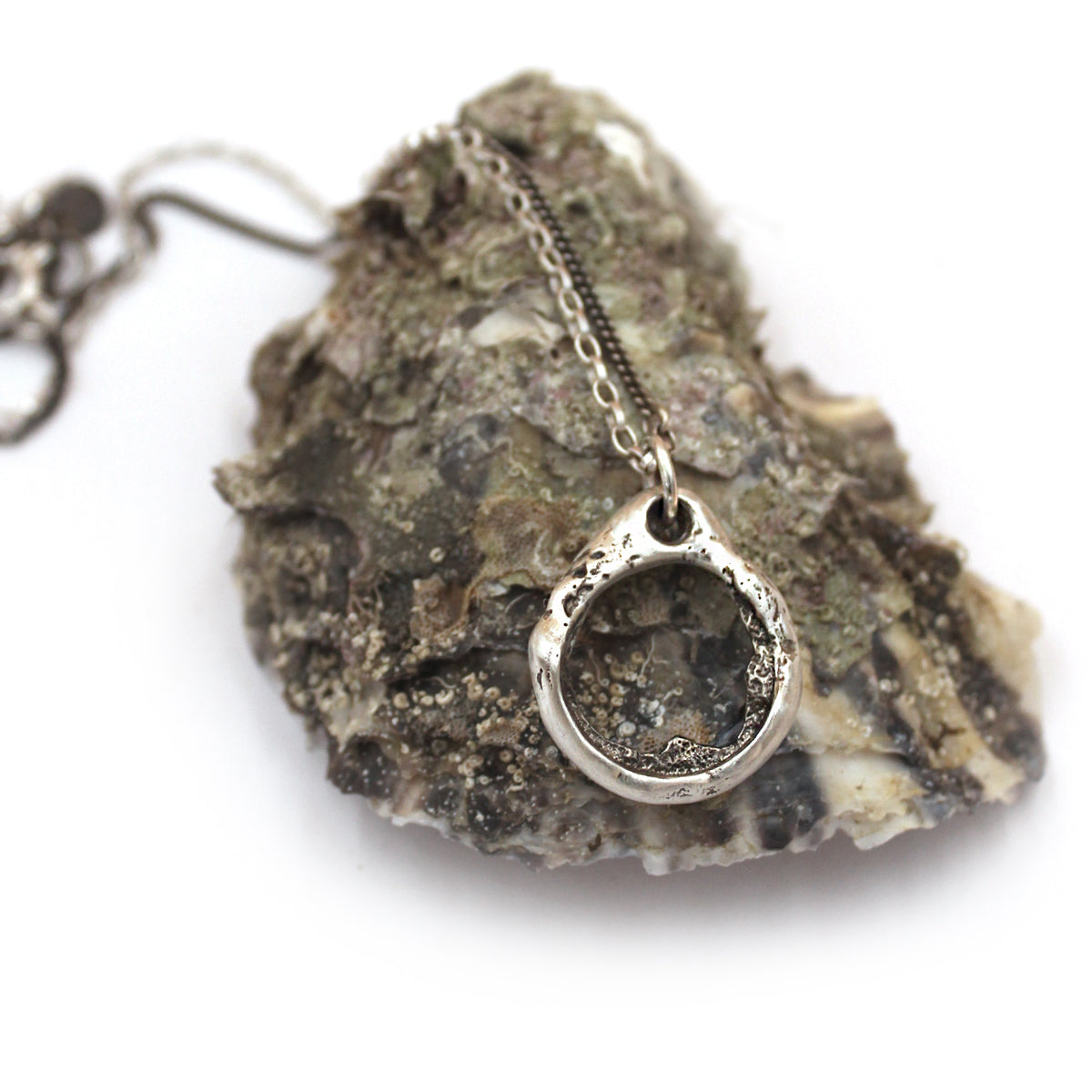Sierra Necklace Silver on oyster